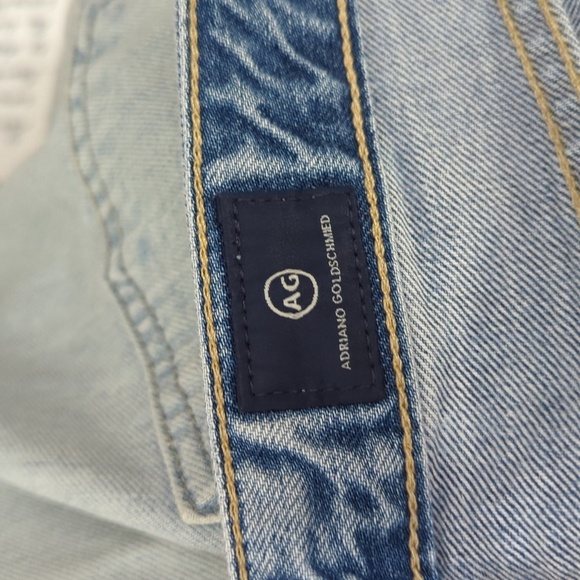 Adriano Goldschmiede The Jodi Crop High Rise Slim Flare Distressed Hem Jeans W32 - Picture 12 of 16